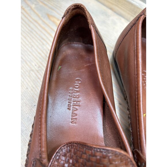 Cole Haan Country Womens Tan Brown Leather Tassel Loafers 8.5 AA - Picture 4 of 8